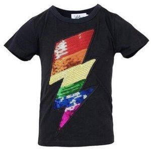 Lola + the Boys rainbow lightening bolt t shirt size 12